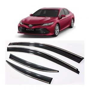 rain window door visor wind deflectors and sunshield protectors For Camry - black